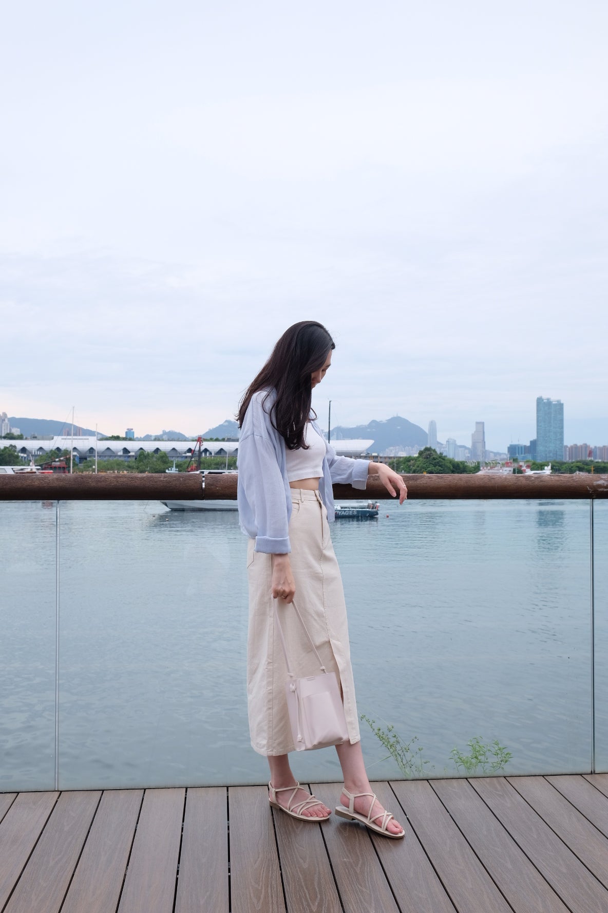 質感滿分!知性氣質開衩中長裙