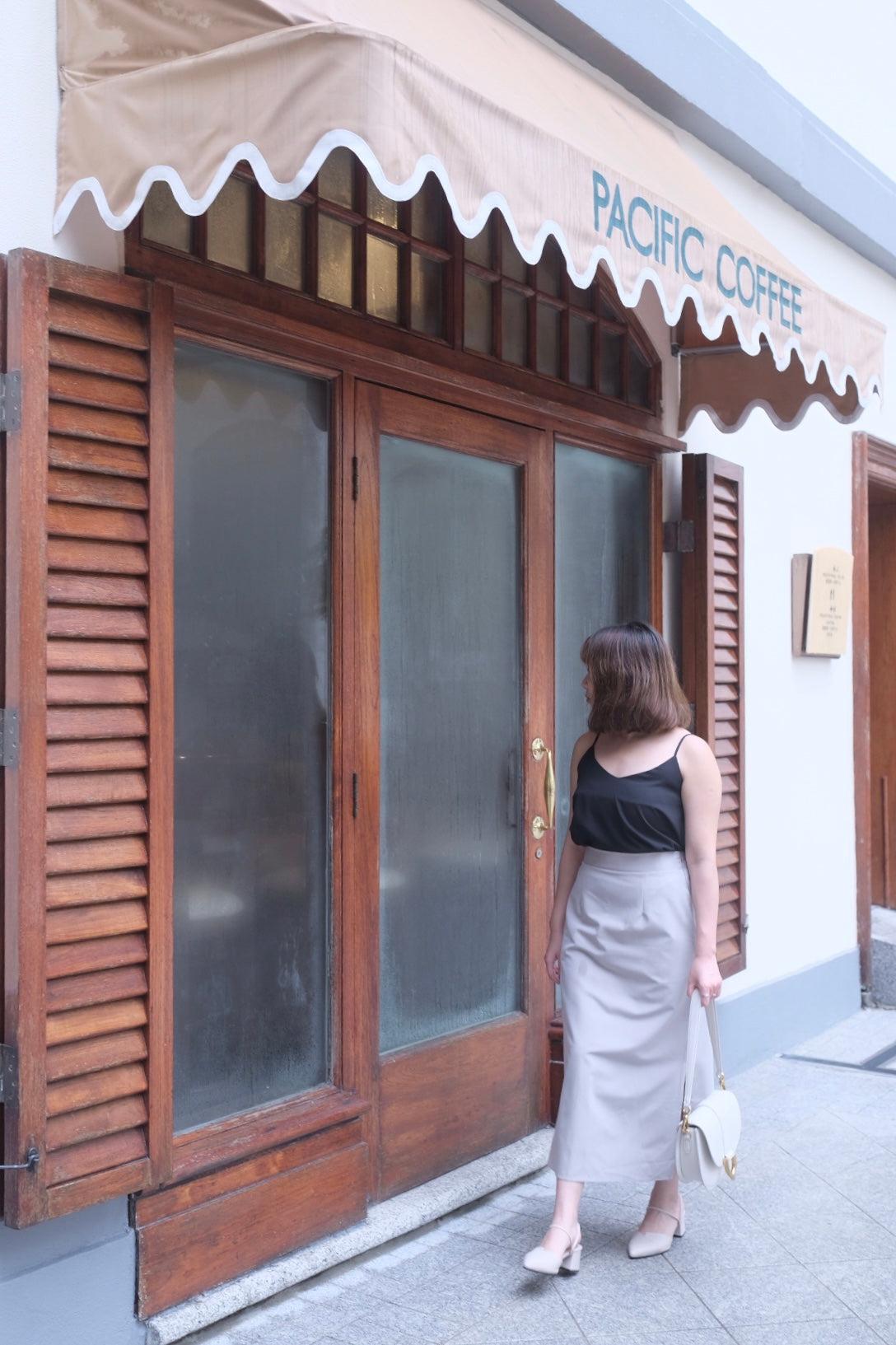 斯文氣質~西裝側開衩口袋中長裙