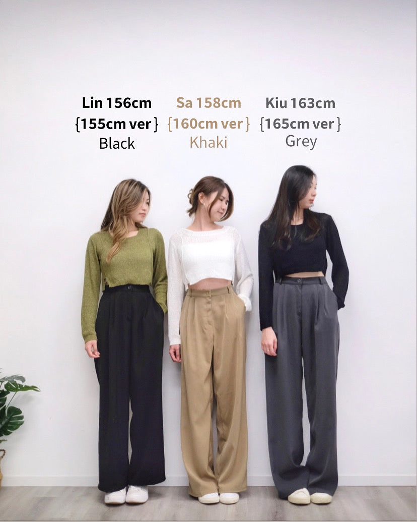 長度自主!俐落超垂感西裝闊褲
