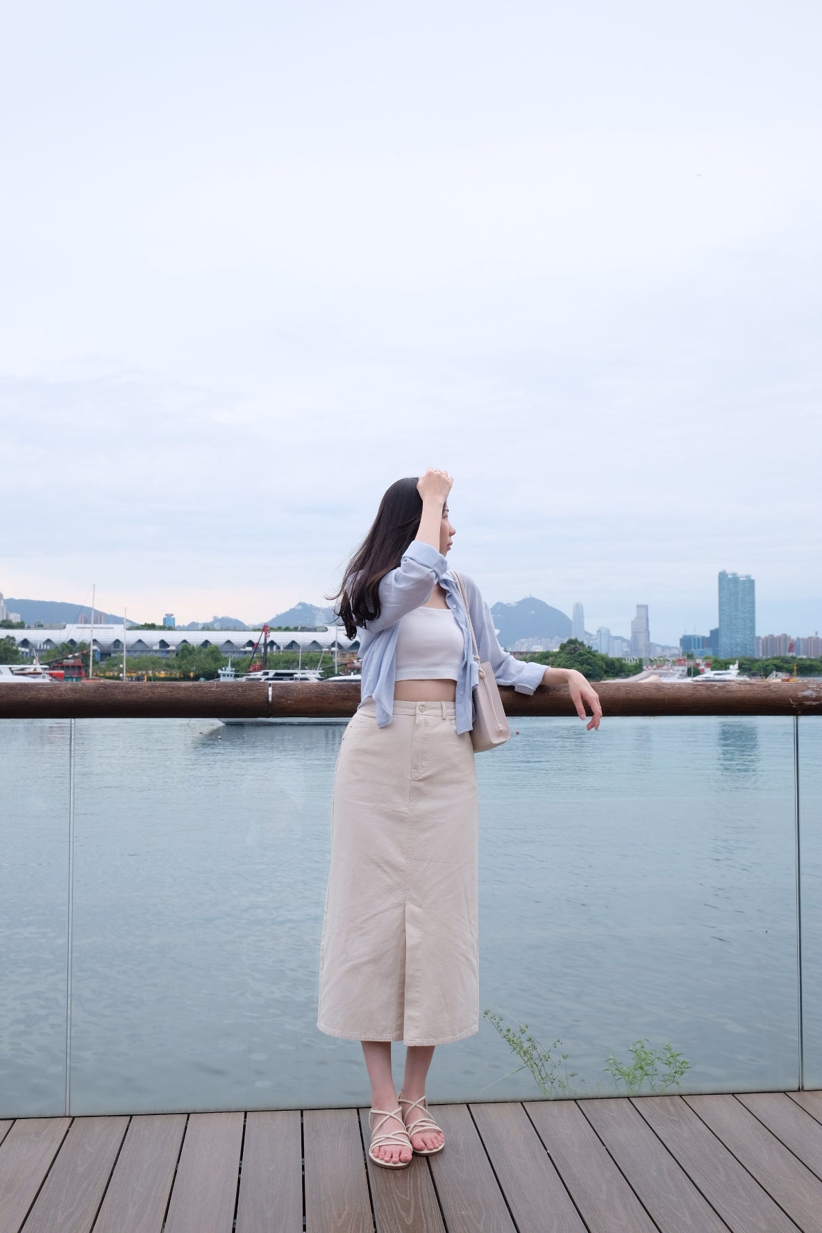 質感滿分!知性氣質開衩中長裙