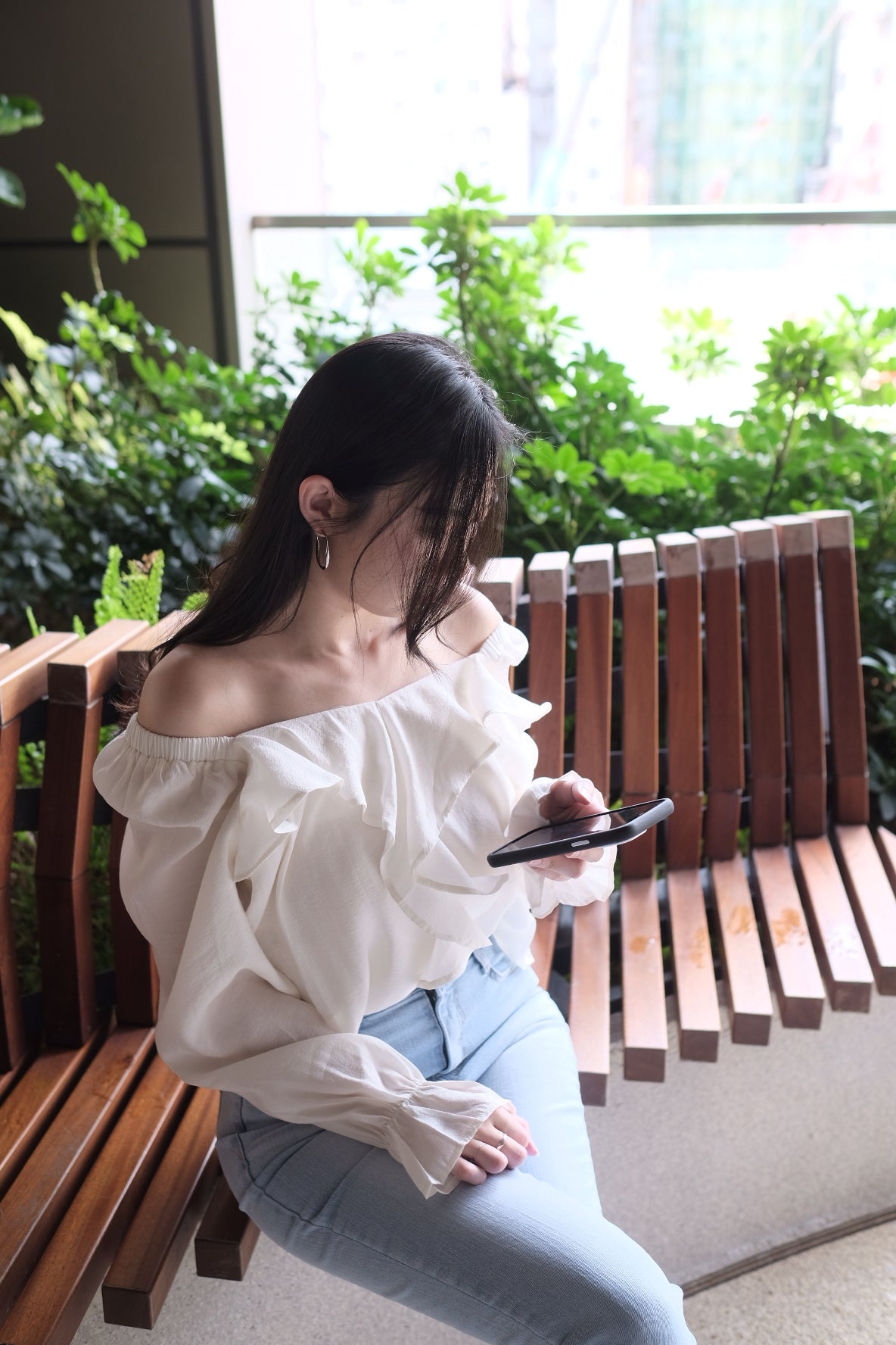 初秋必備~溫柔onni風2ways blouse