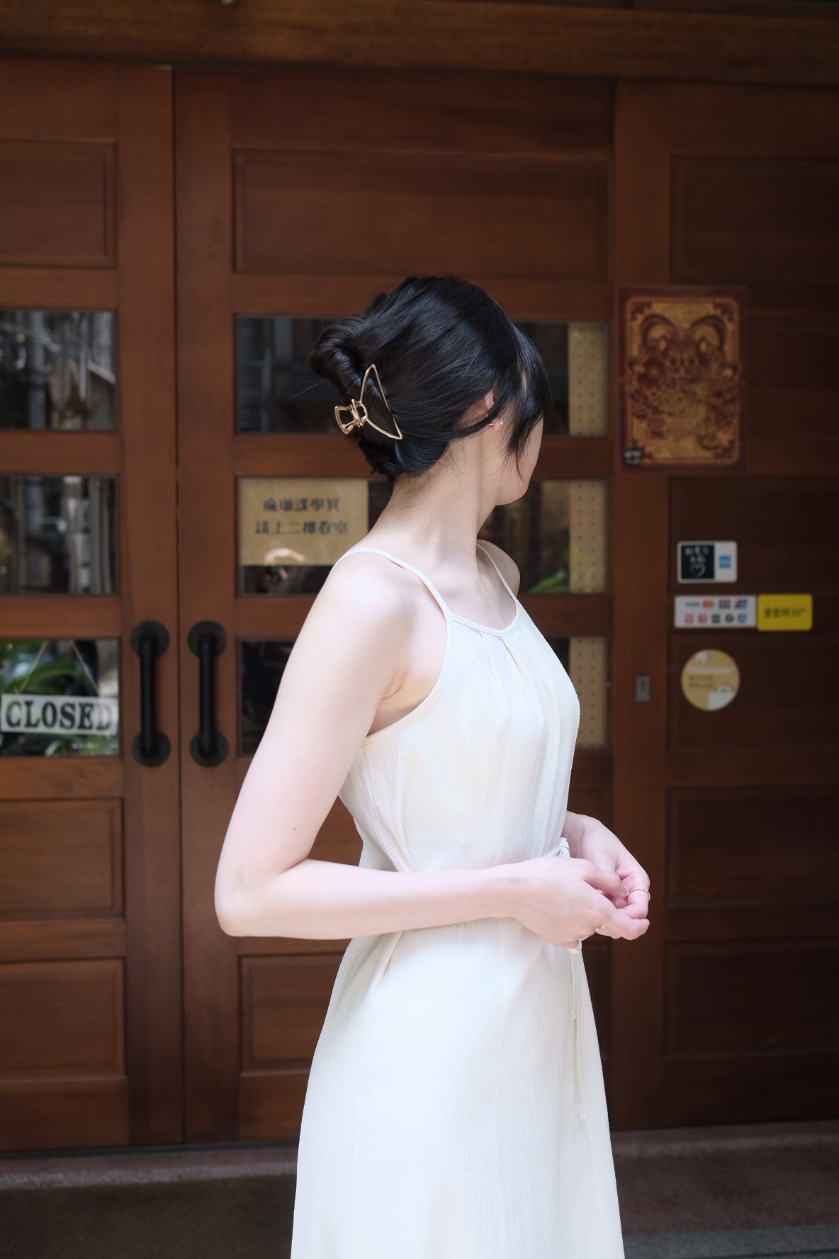 氣質之選!知性細緻入肩連身長裙