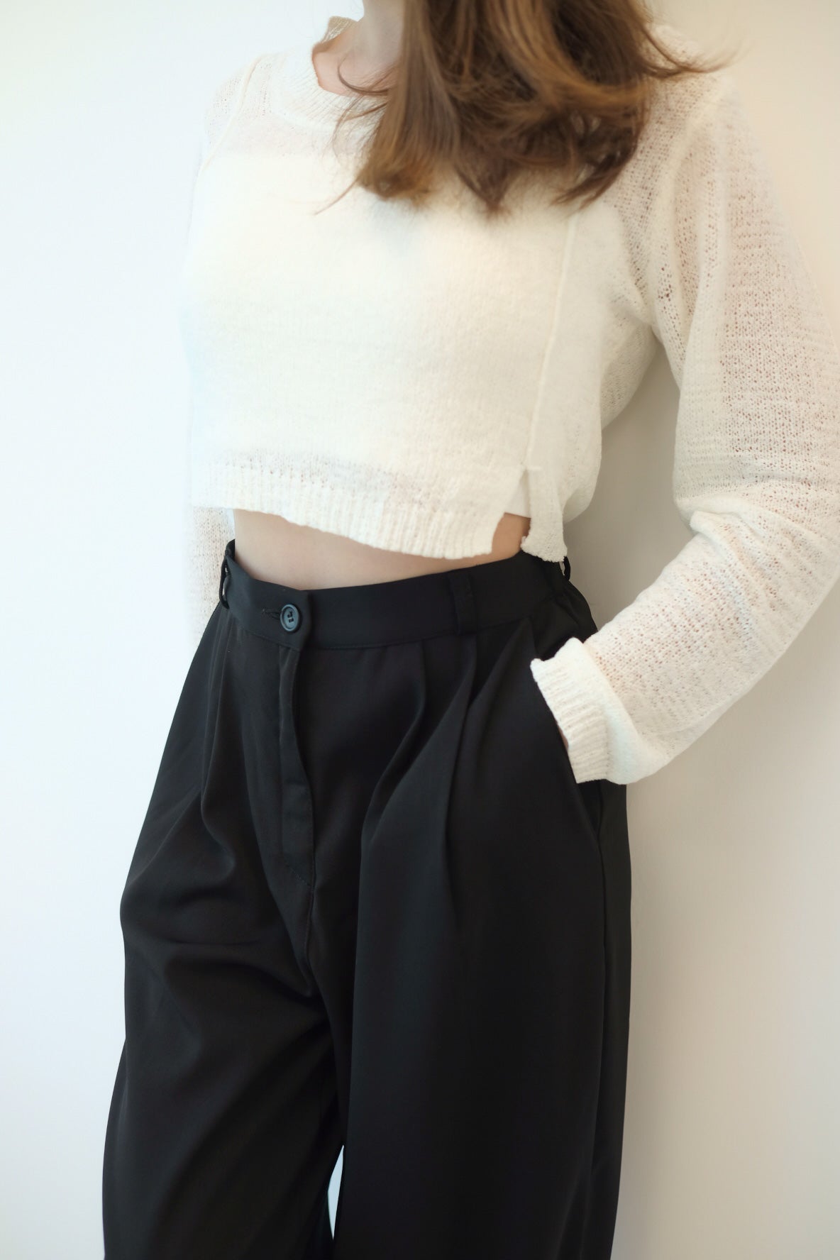 長度自主!俐落超垂感西裝闊褲