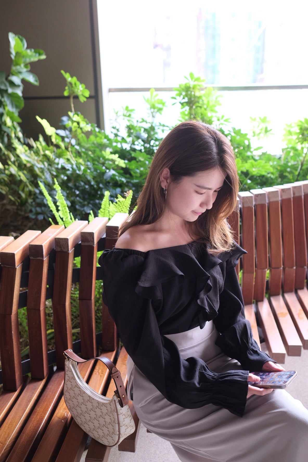 初秋必備~溫柔onni風2ways blouse