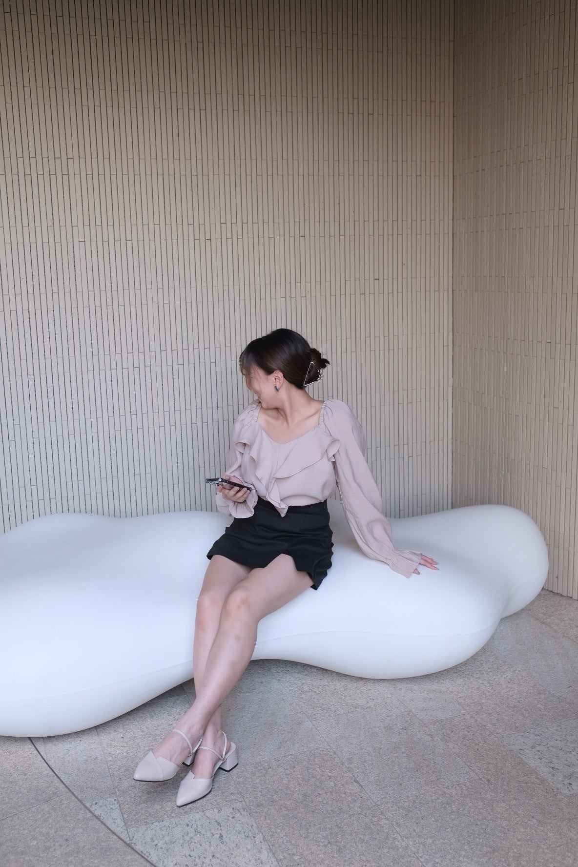 初秋必備~溫柔onni風2ways blouse