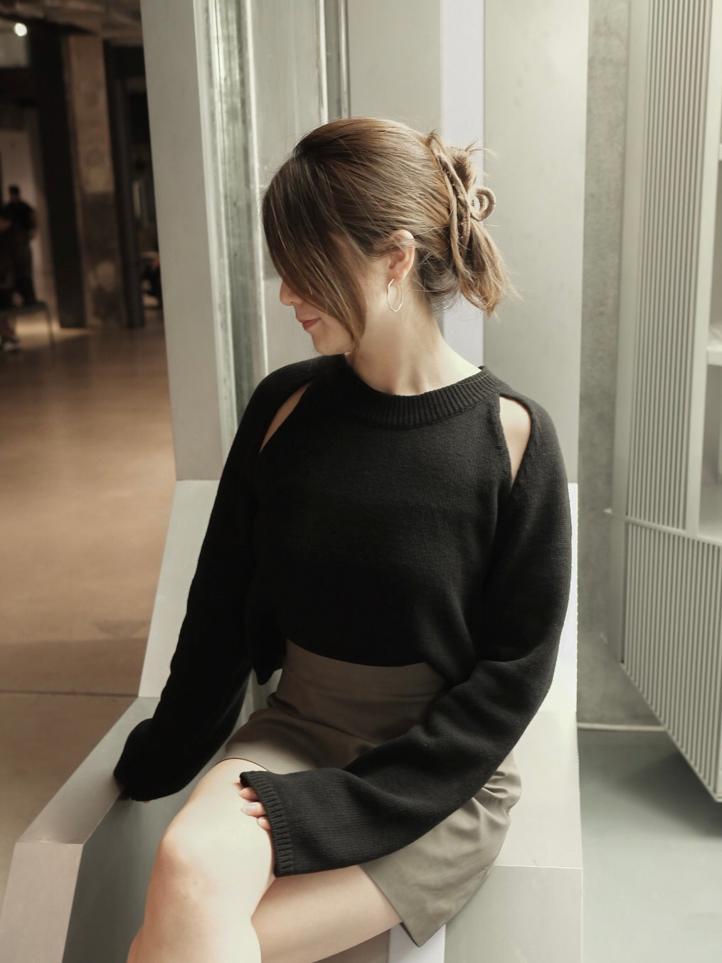 Special Design~質感三角挖肩針織毛衣