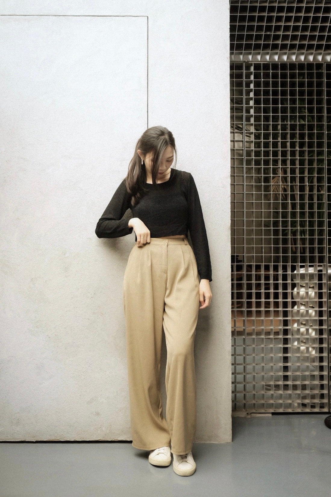 長度自主!俐落超垂感西裝闊褲