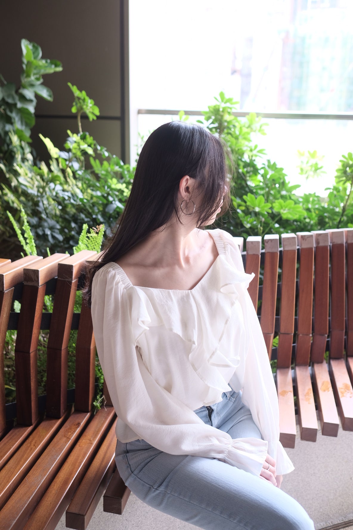 初秋必備~溫柔onni風2ways blouse