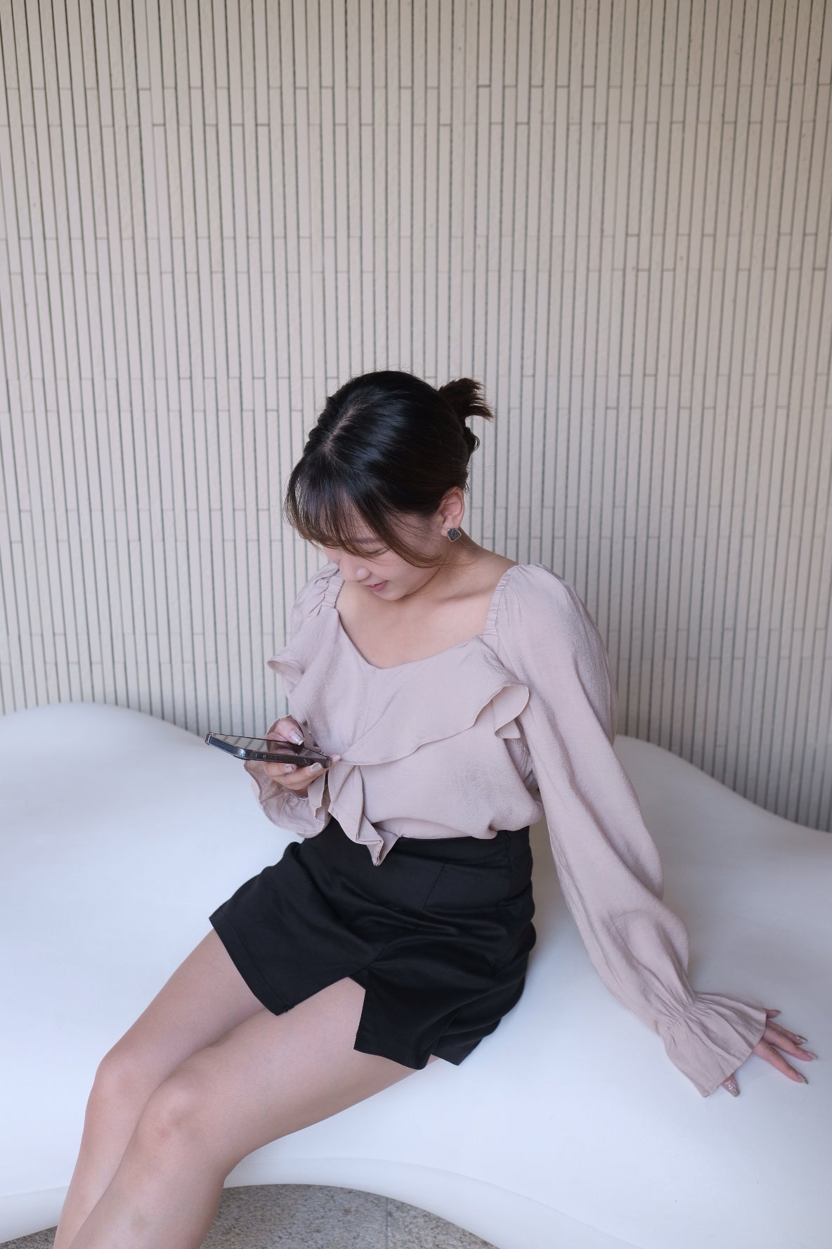 初秋必備~溫柔onni風2ways blouse