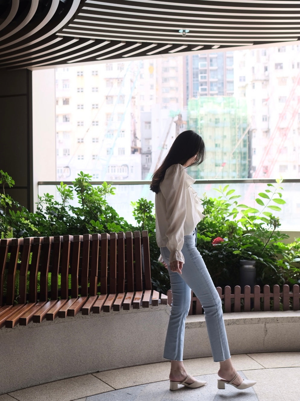 初秋必備~溫柔onni風2ways blouse