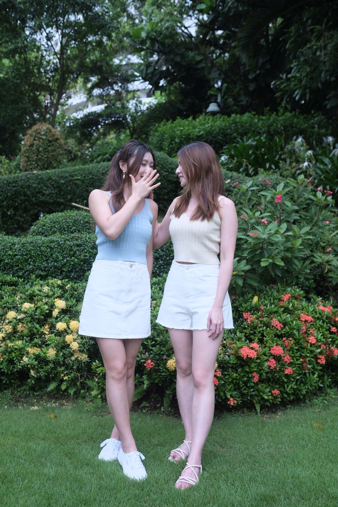 活力感up+ 針織麻花小v領背心