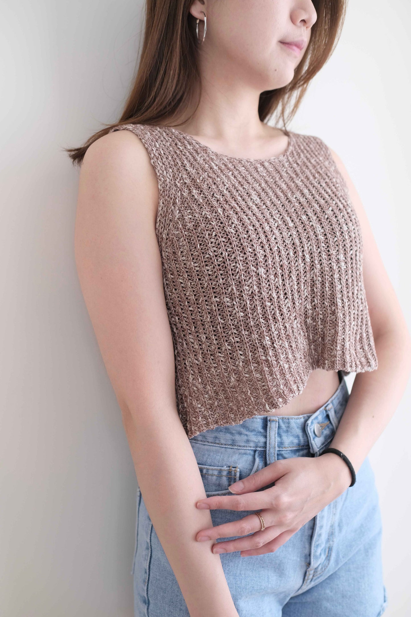 歐美女孩!後開背針織背心