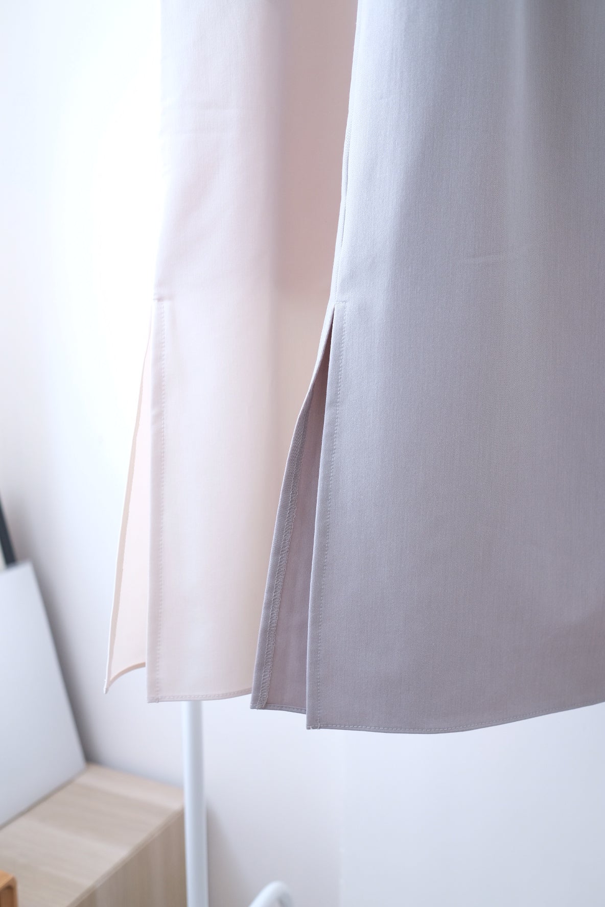 斯文氣質~西裝側開衩口袋中長裙